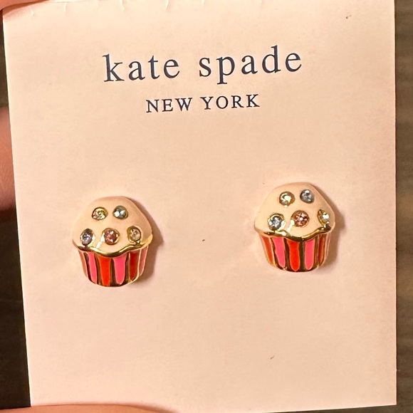 Kate Spade Sugar Rush Cupcake Stud Earrings, Pink Multi - Picture 2 of 3